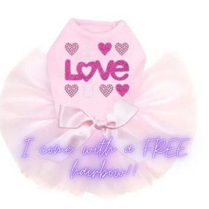 I Love You Dog Tutu Dress Size Smalll